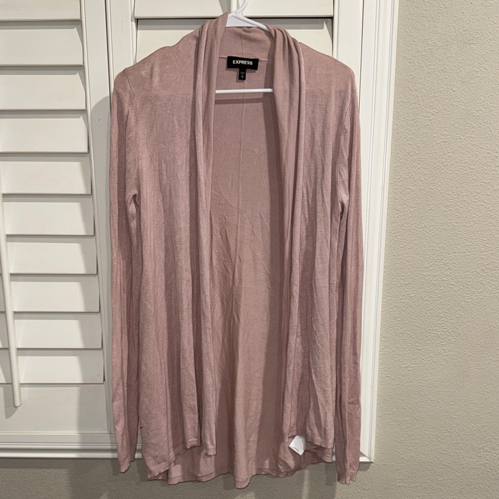 Express mauve pink Open Front Cardigan
